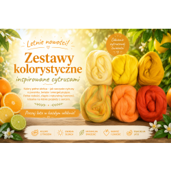 Wełna czesankowa STANDARD ZESTAW CYTRUSOWY RAJ (6x25 g)